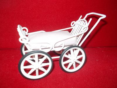 Vintage White Baby Buggy