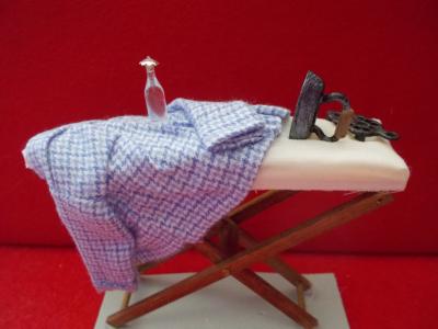 ironing board/iron/shirt