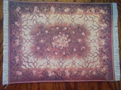 Victorian Style Rug 8 1/2 " x 6"
