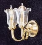 Dual Clear Tulip Wall Sconce