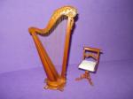 Palais Carved Harp and chair