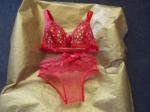 Red Bra And Panty Set