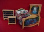 Rustic Cabin Handpainted Bedroom Set