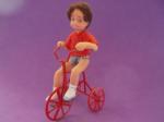 Boy on Tricycle Hand Sculpted