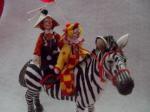 Two Clowns on Zebra