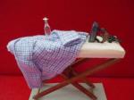 ironing board/iron/shirt
