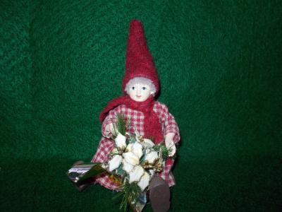 Boy with Christmas Flowers