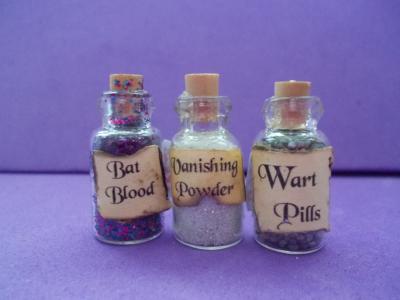 Assorted Filled Jars For Magic Room Set 3