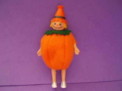 Boy in Pumpkin Costume 